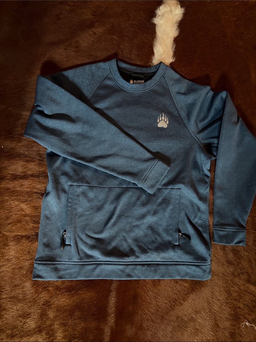 Men's Crewneck Sweatshirt in Deep Blue with Paw Logo
